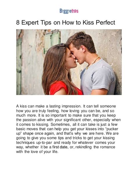 how to give perfect kiss